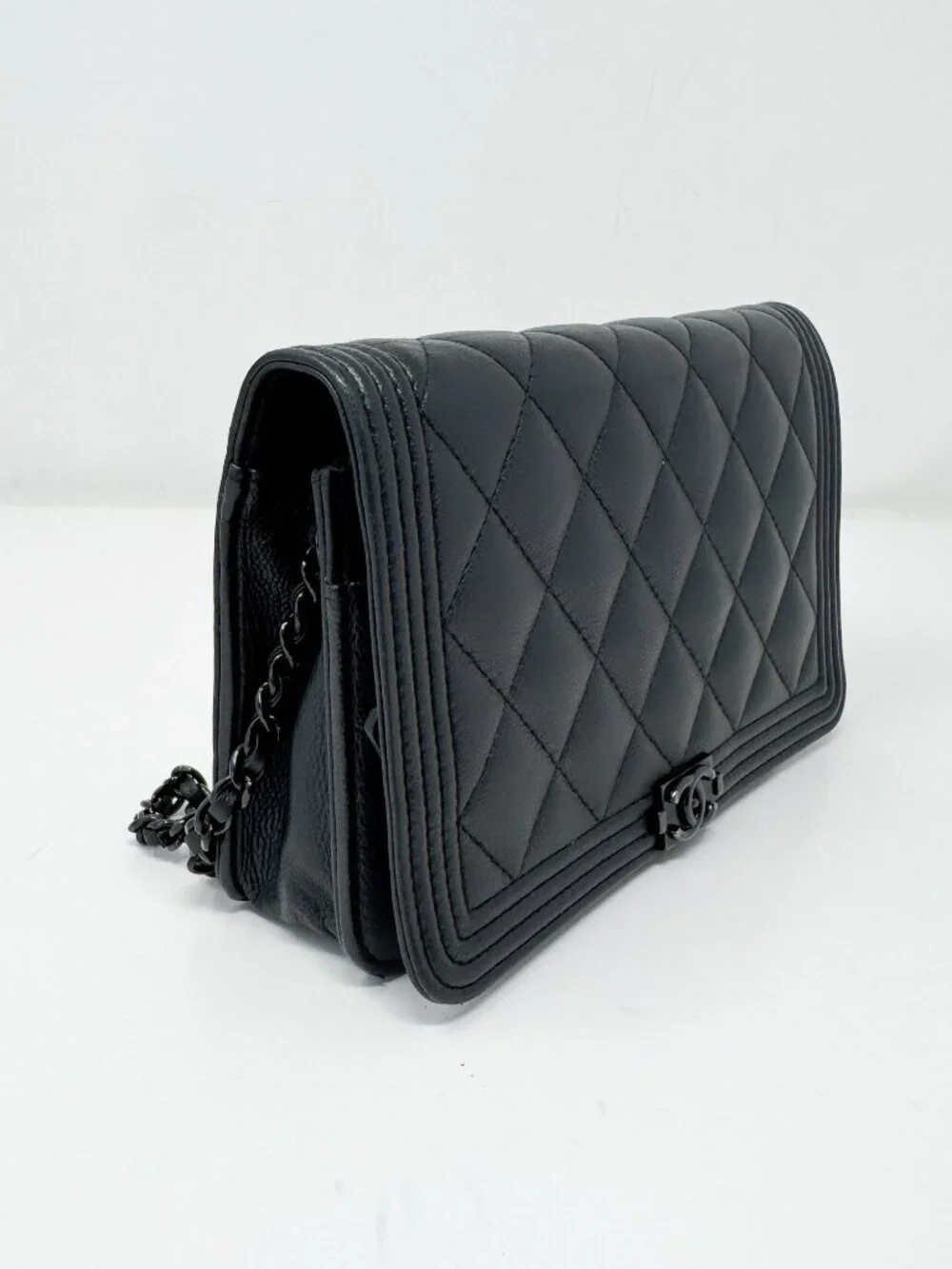 Chanel So Black Boy Wallet On Chain
